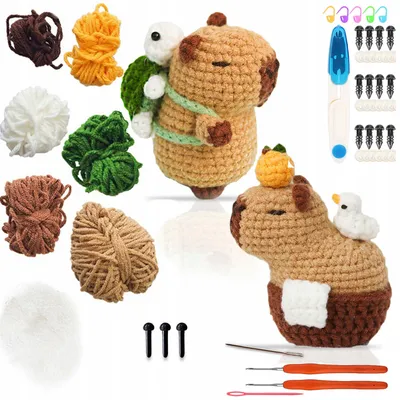 Produktbild von Häkelset für 2 Kapibaras – DIY-Bastelzubehör, Handarbeit