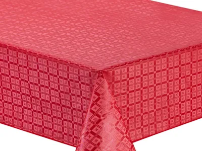 Zdjęcie produktu dla Obrus PVC Prostokątny 140x240 cm, Wodoodporny, Zmywalny, Czerwony, do Użytku Zewnętrznego