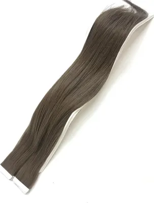 Produktbild von Tape in Hair Echthaartapes, slavic asch hellbraun, Remy Haar für Haarextensions, (30 cm) Länge, ca. (25 g)