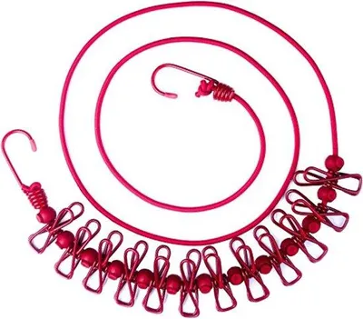 Produktbild von Winddichte Reiseclothesline für Camping und Outdoor-Aktivitäten (rot)