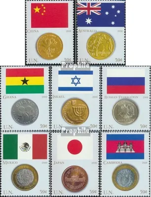 Produktbild von Briefmarken UNO - New York 2006 Mi 1033-1040 (kompl.Ausg.) FDC Flaggen und Münzen