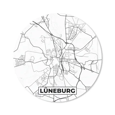 Produktbild von MuchoWow® Mauspad Mousepad Lüneburg - Karte - Stadtplan 40x40 cm - Mousepads - Maus Mat - Pad - Mausunterlage - Schreibtisch Accessoires