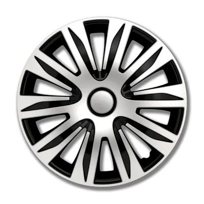 Produktbild von 4 STK 14 Zoll Nardo silber / schwarz PETEX Radkappen Radzierblenden Satz PKW Auto
