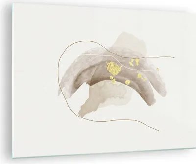 Produktbild von Bilder auf glas - Einteilig - Braun Abstraktion Gold - 70x50cm - Glasbilder - Wandbilder - Bilder - zum Aufhängen bereit - Wanddekoration aus Glas - Glas Bilder - Wandbild auf Glas - GAA70x50-4910