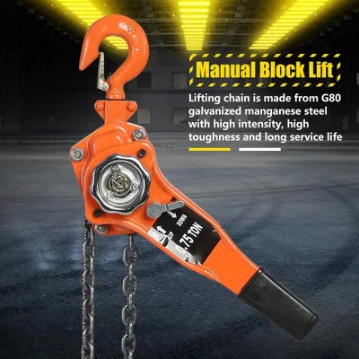 Obrázek produktu pro 0.75t oranžová barva řetězového bloku kladkostroje Ratchet Hoist Ratchet Lever Pulley Lifting 3meters