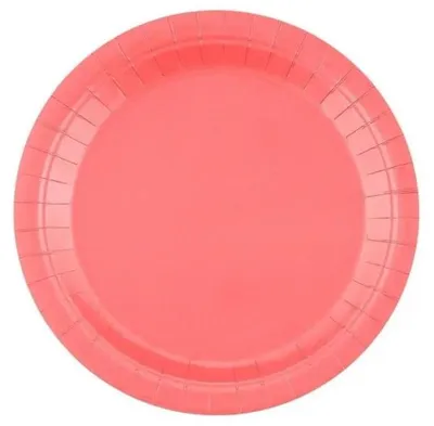 Image de Assiettes en papier roses 23 cm, lot de 14 - Godan