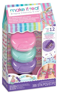 Armband-Set Macaron Magic, 395 Teile, 12 Armbänder, Kristallperlen