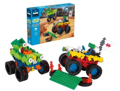 Productafbeelding van Klocki Plus Plus Mini Mix Monster Trucks, 600 stuks.