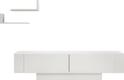 Produktbild von TV-Möbel aus Holz "Matera" - 150 x 31 x 41 cm - Weiß