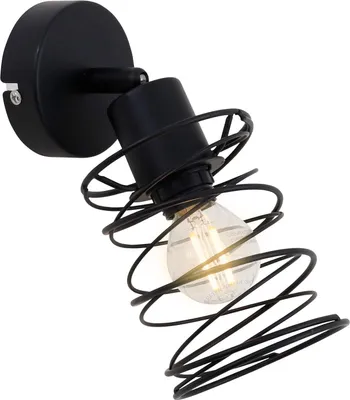 Produktbild von Wandleuchte Briloner Krusel Wandlampe 1-flammig Schwenkbar Spot Schwarz