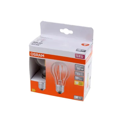 Immagine prodotto di 2 x Osram LED filamento forma lampadina 6W = 60W E27 chiaro bianco caldo 2700K