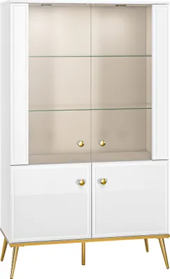 Produktbild von Selsey DARRBY - Vitrine 4-türig mit LED - Weiß