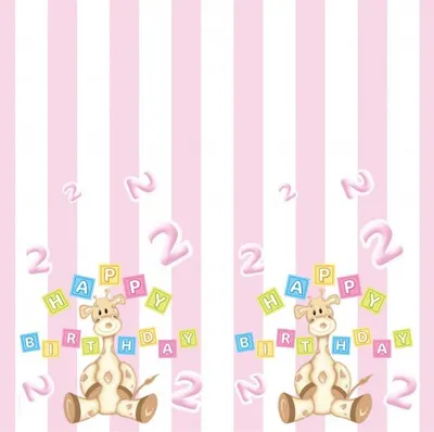 Produktbild von 2. Geburtstag Giraffe Mädchen Tischdecke