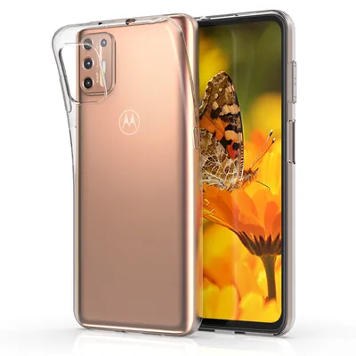 Produktbild von kwmobile Hülle kompatibel mit Motorola Moto G9 Plus - Silikon Handyhülle transparent - Handy Case in Transparent