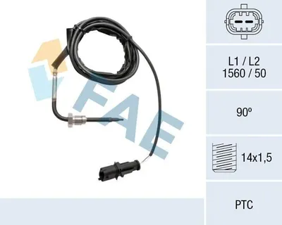 Produktbild von FAE 68038 Abgastemperatursensor für OPEL Vectra C Limousine (Z02) M14x1,5 1560mm