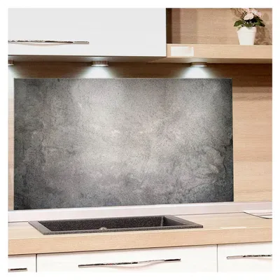 Produktbild von Spritzschutz aus Glas in Grau Marmor für die Küche, 100x50cm