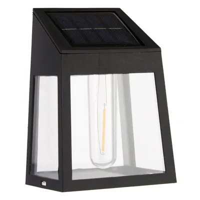 Obrázek produktu pro Solární zahradní lucerna LED, industriální žárovka, 9,3 x 6,6 x 13 cm