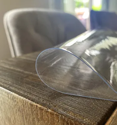 Produktbild von PVC Tischdecke Tischschutz Klarsicht ca. 0,50 mm DICKE Breite & Länge wählbar abwaschbare transparente Folie, Größe:100 x 360 cm