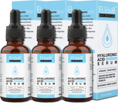 Produktbild von Gesichtsserum mit Hyaluron Serum Hyaluronsäure Anti-Falten Anti-Aging, 3x 30ml Hyaluronic Acid