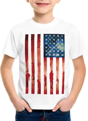 Produktbild von style3 Blood and Tears Stars Stripes Kinder T-Shirt usa flagge banner vereinigte staaten von amerika
