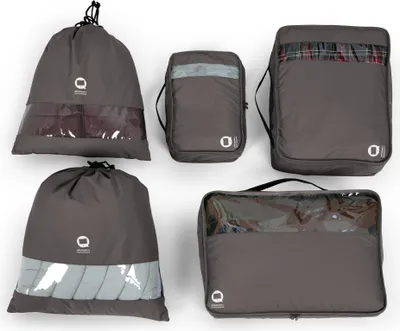 Produktbild von Packhilfe Reise Organizer-Set 5-teilig, Koffer-Organizer Packtaschen Packing Cubes Bags, Packwürfel wasserfest Kleidung Aufbewahrungstaschen