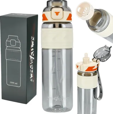 Immagine prodotto di Borraccia in Tritan da 1000 ml con misurino - bianco