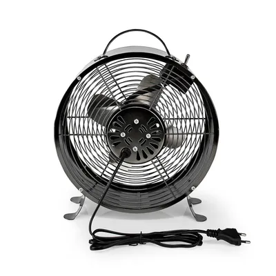 Produktbild von Nedis FNCL10GM20, Haushalts-Lamellenlüfter, Grau, Metallisch, Tisch, Metall, 25 cm, Leiter