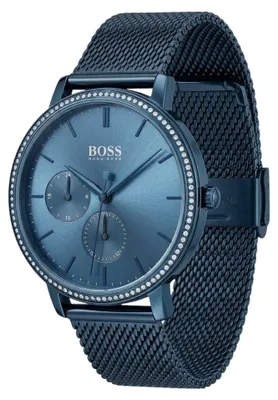 Produktbild von Hugo Boss Infinity Damenuhr HB1502518 Blau Edelstahl