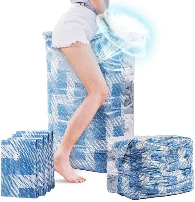 Image de Grands sacs pour linge de lit, sacs XXL 80 x 120 cm, lot de 6, sacs pratiques pour ranger le linge de lit et les vêtements