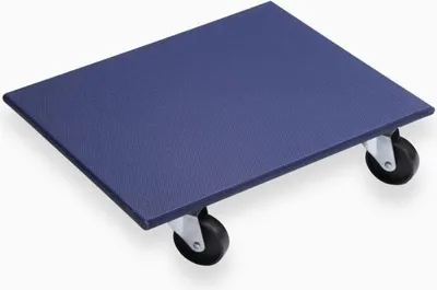 Obrázok produktu pre Vozík na kolieskach, nosnosť 400 kg, 590 x 490 mm, protišmyková úprava, 4 otočné kolieska 95 mm
