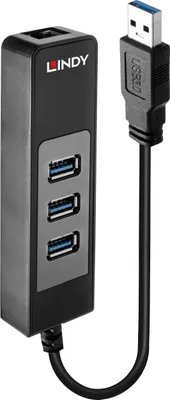 Obrázek produktu pro Lindy USB 3.1 Hub a gigabitový ethernetový adaptér