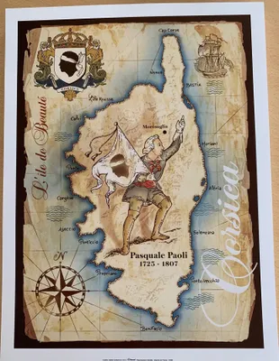 Zdjęcie produktu dla Korsyka / Wyspa Piękna – Pasquale Paoli – plakat 30 x 40 cm