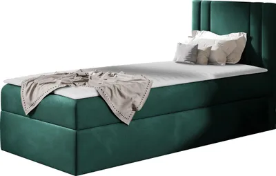 Produktbild von MIRJAN24 Boxspringbett Carmen Mini, Einzelbett mit Bettkasten für die Bettwäsche, mit Topper und Kopfteil (Kameleon 37, Größe: 100x200 cm, Seite: Rechts)