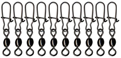 Produktbild von FTM Seika Pro Spin Wirbel mit Duo Lock Karabiner - 10 Angelwirbel, Größe/Tragkraft:Gr. 1 / 23kg