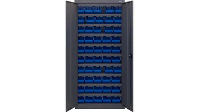 Zdjęcie produktu dla UHL-MASH Szafa NARZĘDZIOWA YSM-14.01 180x80x30cm 50 kuwet Metalowa Garażowa Warsztatowa  Kolor ciemnoszary RAL 7015 Duża Pojemna Organizer