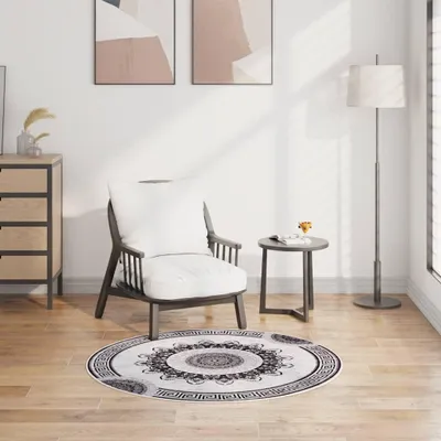 Produktbild von vidaXL Teppich Waschbar Mehrfarbig φ120 cm Rutschfest
