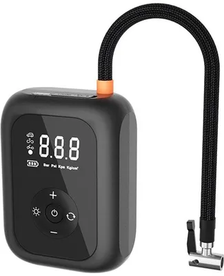 Immagine prodotto di Pompa per bicicletta elettrica - Compressore d'aria portatile con display LCD - 150 PSI - Pompa per pneumatici adatta ai viaggi, per auto, biciclette, motociclette e palloncini.