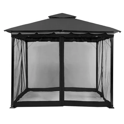 Zdjęcie produktu dla Moskitiera zewnętrzna, wytrzymały poliester, łatwa instalacja, czarna siatka tylko dla czarnych ludzi, L360xW360xH230CM