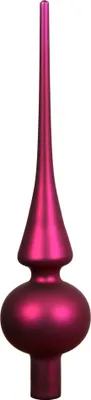 Produktbild von Kaemingk Weihnachtsbaumspitze Festive Pink matt Ø 6 cm 26 cm hoch - Glas
