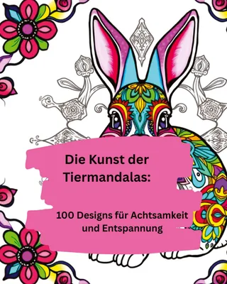 Produktbild von Malbuch für Erwachsene: 100 liebevoll gestaltete Tiermandalas, einseitig gedruckt