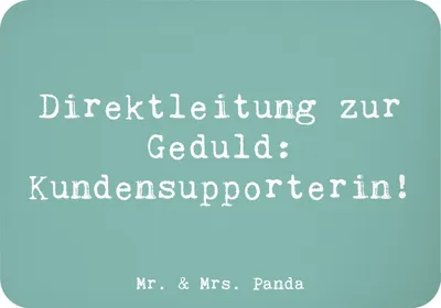 Produktbild von Mr. & Mrs. Panda magnet Spruch Kundensupporterin Geduld - Meeresbrise - Geschenk, zettelhalter, Geschenke für Berufstätige, whiteboardmagnet, Hilfsbereitschaft, Beruf