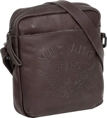 Image de MUSTANG Cuir sac à épaule bandoulière Valencia Sion Shoulder Bag Brown marron foncé