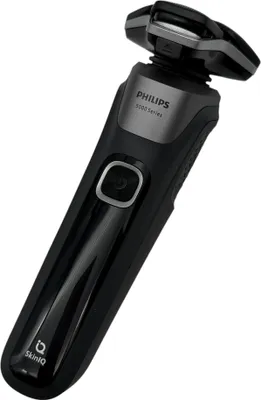 Produktbild von Philips SHAVER Series 5000 S5887/13 Elektrischer Nass- und Trockenrasierer, Rotationstrasierer, Grau, SteelPrecision blades, Tasten, LED, SH71
