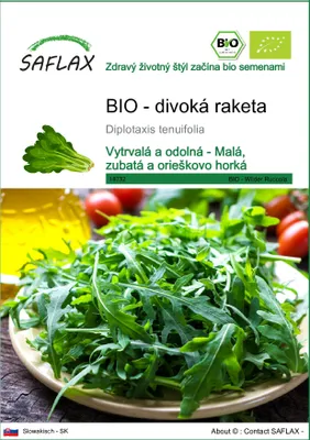 Obrázok produktu pre SAFLAX - BIO - divoká raketa - Diplotaxis tenuifolia - 1500 Semená