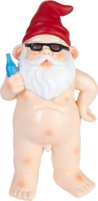 Obrázok produktu pre BRUBAKER Záhradný trpaslík Nude - nudistický trpaslík s pivom a slnečnými okuliarmi - zábavný nudistický trpaslík - dekorácia odolná voči poveternostným vplyvom pre záhradné kempovanie - vonkajšia záhradná dekorácia - výška 23 cm Navštívte obchod Brubaker