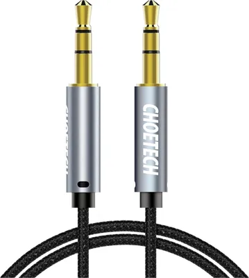 Obrázek produktu pro Choetech 3,5mm jack kabel AUX002 - 1,2 m, černý - propojovací audio kabel samec/samec