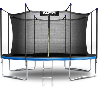 Image de Trampoline de jardin 14ft/435cm avec filet intérieur et échelle Neo-Sport