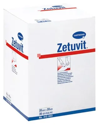 Imagen del producto de Compresas absorbentes no estériles ZETUVIT, 20x20 cm