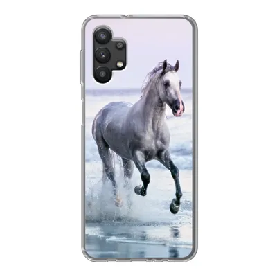 Produktbild von MuchoWow® Handyhülle Schutzhülle Hülle für Samsung Galaxy A32 5G Pferd - Meer - Pastell Silikon Softcase Handy Hülle - Softcase
