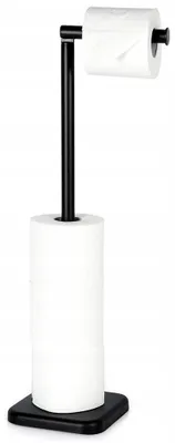 Produktbild von Vilde Toilettenpapierhalter Schwarz Standfest Platzsparend
